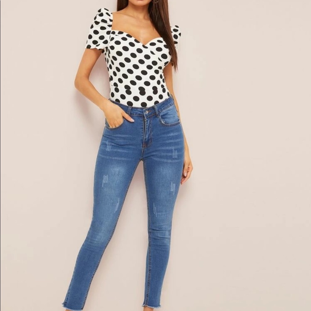 Puff sleeve bodysuit